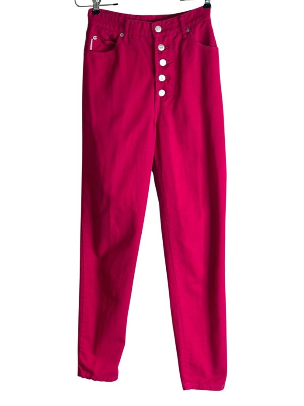 Bongo by Gene Montsano Vintage Jeans High Rise Button Fly Ruby Red Y2K Size 7
